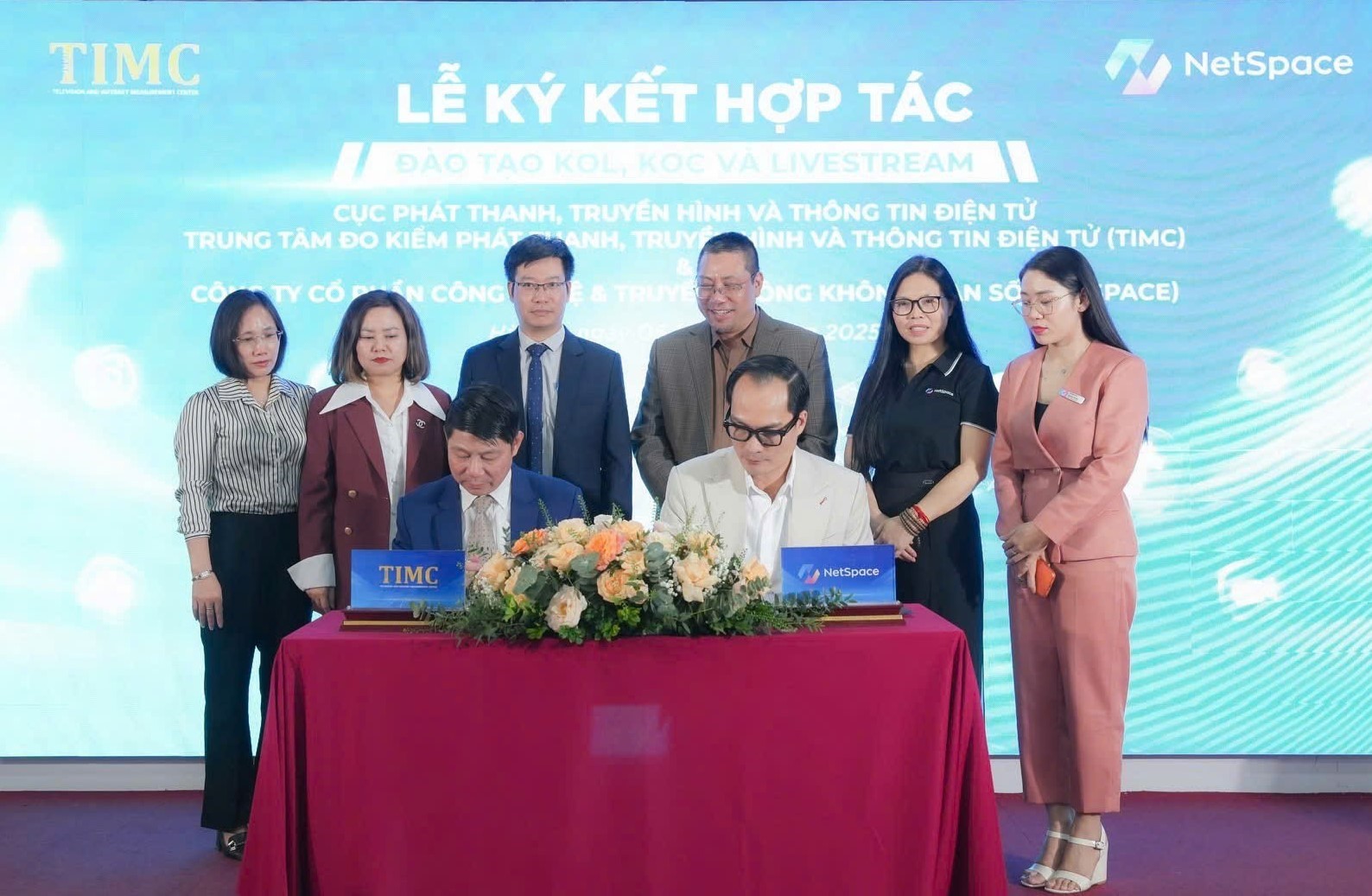 Trung tâm Đo kiểm Phát thanh Truyền hình và Thông tin Điện tử (TIMC) và Công ty Cổ phần Công nghệ & Truyền thông Không gian số (NetSpace) ký kết hợp tác đào tạo KOL, KOC và bồi dưỡng nghiệp vụ Livestream